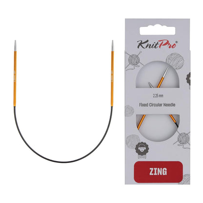 KnitPro Zing Fixed Circular Needles 9" (22.5cm) | US Size 1 (2.25mm)