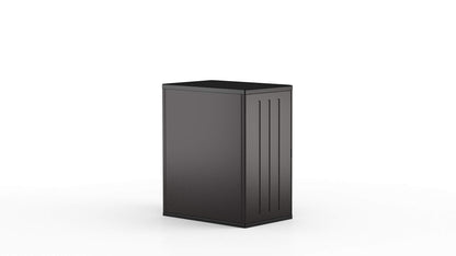 Suncast Commercial Heavy-Duty 9 Cubic Ft. Resin Storage Cabinet with Lockable Handles, Adjustable Metal-Reinforced Shelves for Garage or Workspace, Black, Made in The USA