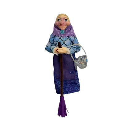 Zimrtvnt Handmade Kitchen Witch Doll-Hanging Witches Doll for Good Luck, Mystic Kitchen Witch Decor, Unique Gift for Cooking Lovers Mom or Friend (B)