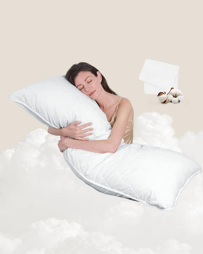 20"x54" ZonLi Body Pillows for Adults, Quilted Long Pillow for Bed, Body Pillow with Removable Cotton Cover