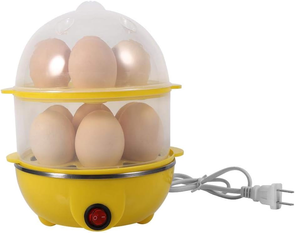 Sugoyi Egg Cooker, 220V Multi-Functional Double-Layer Electric Boiler Steamer, 2 Colors