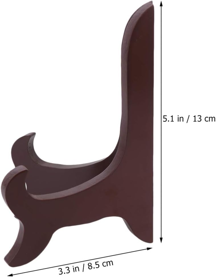 Small Easel Stand for Display, Wooden Plate Stands for Decorative Dish, Tabletop Bowl Display Stand