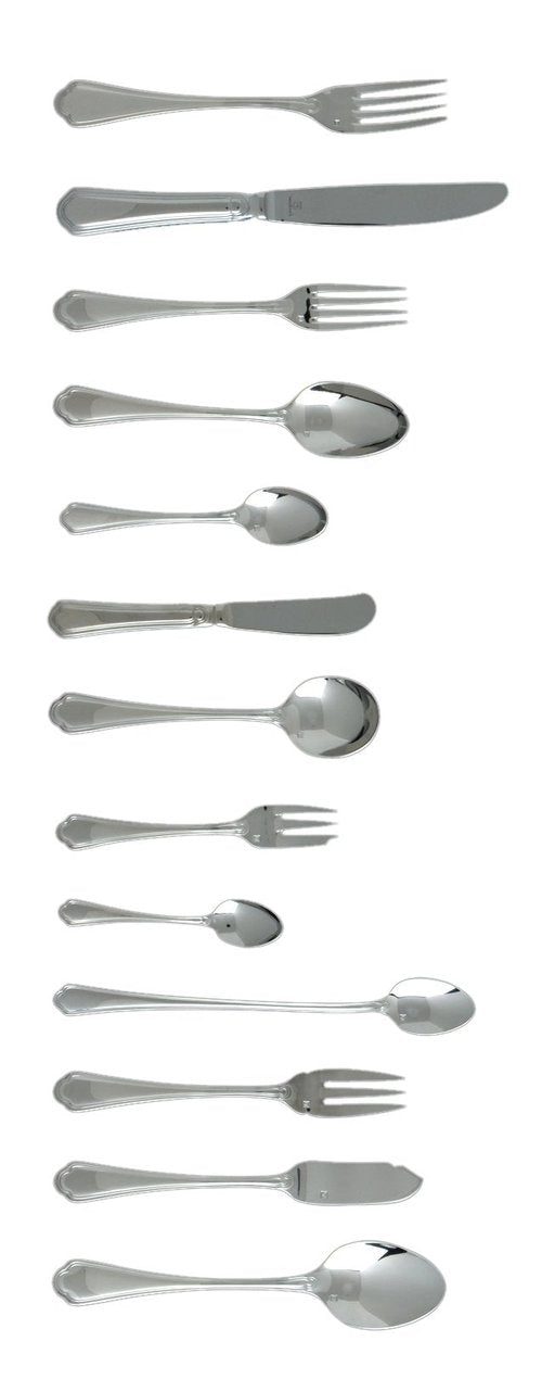 Fortessa Medici 18/10 Stainless Steel Flatware Bouillon Spoon, Set of 12