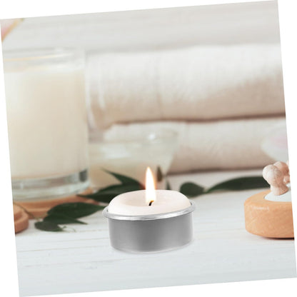 AUTSUPPL 15pcs Metal Tea Light Candle Holders Decorative Tins for Weddings Parties and Home Decor Simple and Elegant Design for Scented Candles Versatile Storage Option
