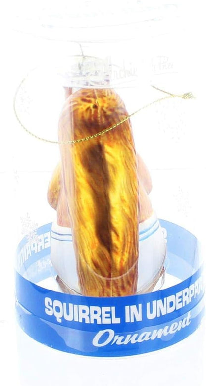 Mcphee Archie Accoutrements Ornament Squirrel in Underpants Glass for Christmas