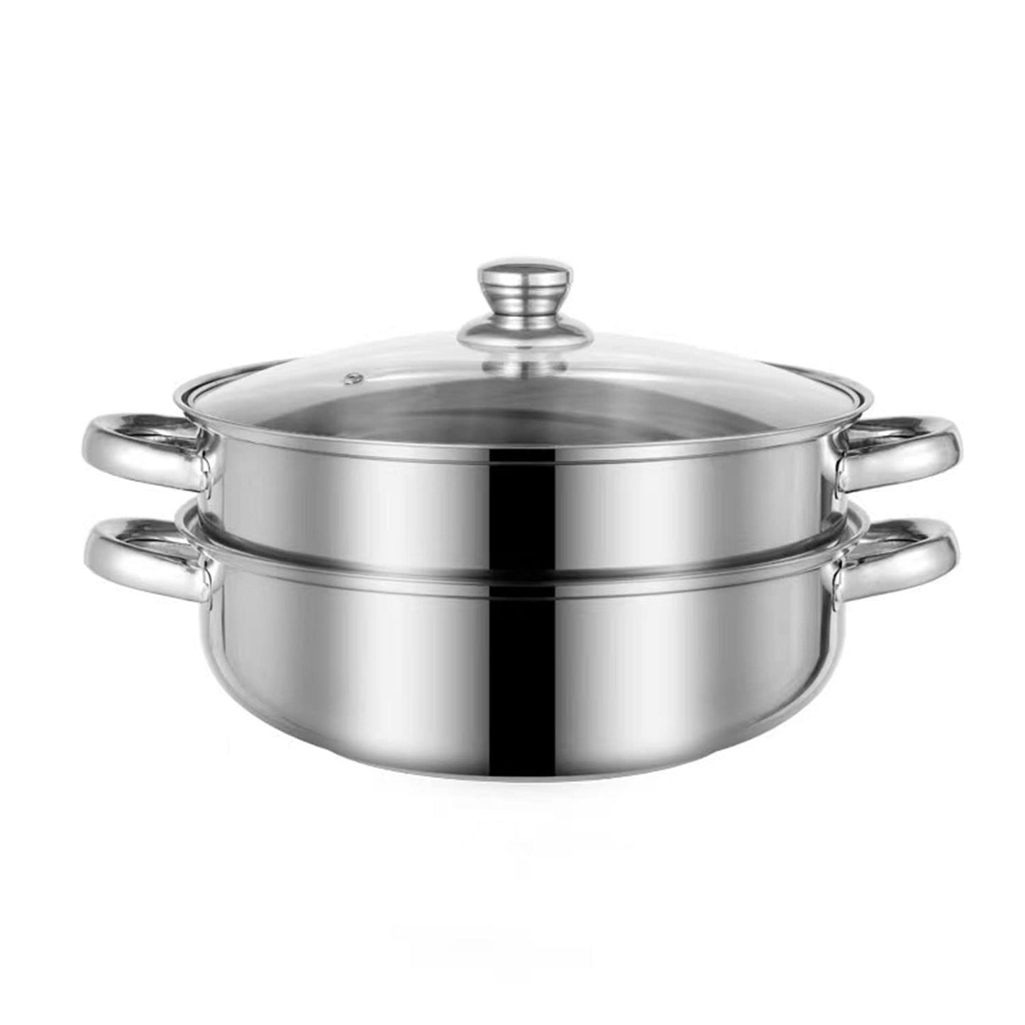 Steamer for Cooking, 5.0 Quarts Stainless Steel Steamer Pot, 2-Tier Food Steam Pots with Lid for Cooking Vegetables, Seafood, Soups, Stews and Pasta, 11 x 6.1 inch