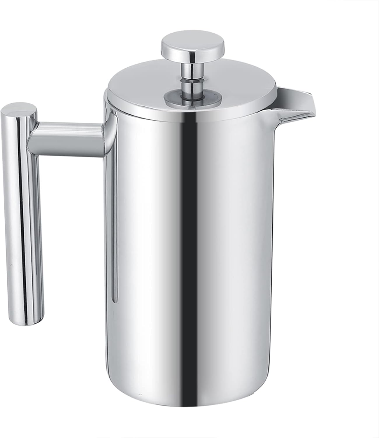 Acouto 350ml Double Wall Stainless Steel Coffee Maker, French Press Tea Pot with Filter