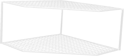 ARTIBETTER 2-Tier Iron Countertop Organizer, White Spice Rack, 20 in L x 8 in W x 5 in H, Lightweight and Portable
