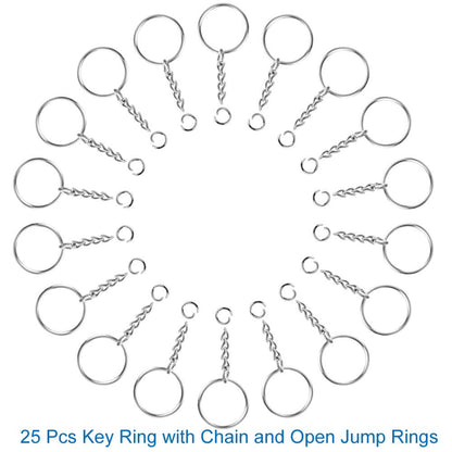 Selizo 100Pcs Key Chain Rings Bulk with Tassel for Tassel Keychain