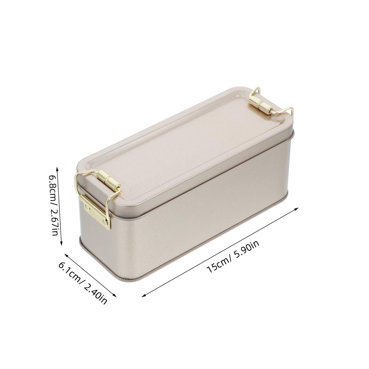MAGICLULU Multipurpose Rectangular Metal Box with Lid Elegant Storage Container for Cookies Candy Snacks Decorative Tin Can for Food Preservation Daily Use