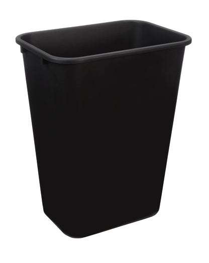Amazon Basics Rectangular Commercial Office Wastebasket, Easy to Clean, Space-Saving, 10 Gallon, Black