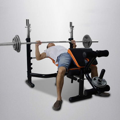 Gym Weight Bench pressFolding Weight Table Dumbbell Bench Functional Bench Press Weight Bench Barbell Rack Commercial Squat Rack Set Barbell Training (Color : Black, Size : 1