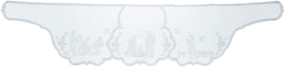 DoubleWood 20"x90" Christmas Decor Fireplace Scarf, White Lace Jesus Christmas Decorations Table Runner for Holiday