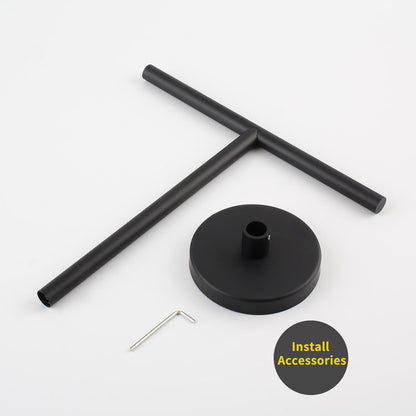 GERZWY Modern Hand Towel Holder Tree Rack Free Standing SUS 304 Stainless Steel Towel Ring, Matte Black DZY06-BK