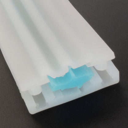 Shark Shaped Long Tube Silicone Soap Mold Shark Column Chocolate Candy Mold for Mousse Cake Baking Handmade Candle Mold Embed Soap Making Supplies