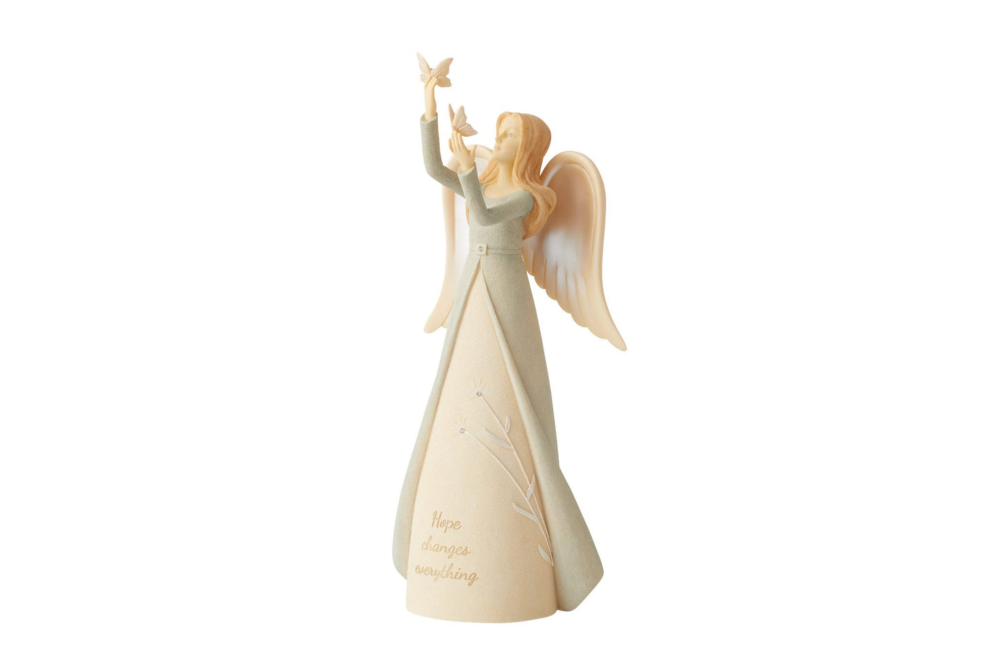 Enesco Foundations Hope Changes Everything Butterfly Angel Figurine, 9 Inch, Multicolor