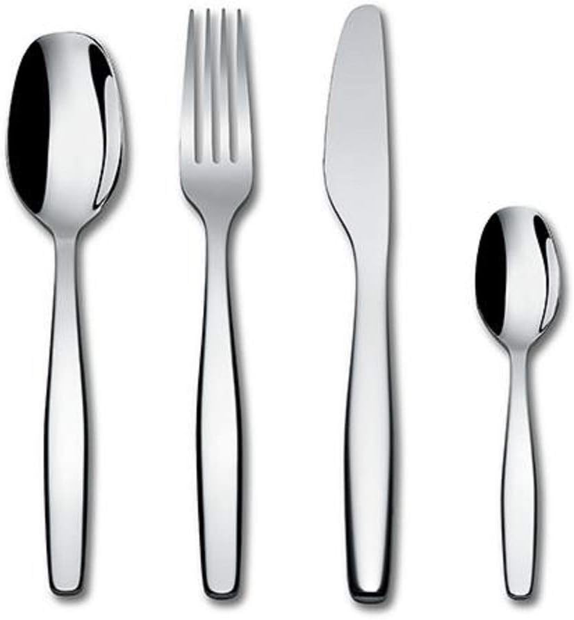 Alessi Itsumo Dessert Spoon Set - 6 Silver Spoons