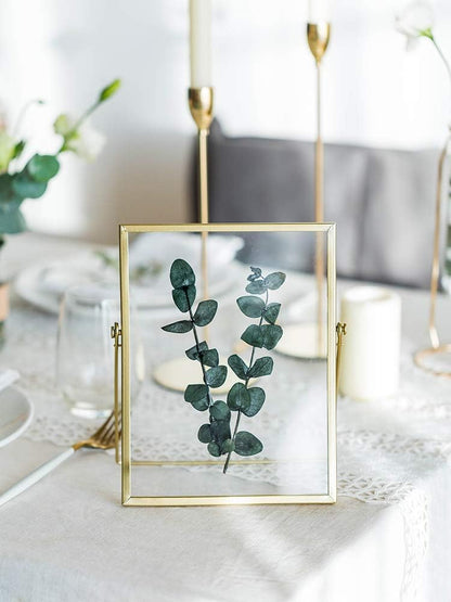 AceList Set of 3 Glass Photo Frame Collection Simple Metal Geometric Picture Frame with Glass Cover Includes 4"" x 4"", 4"" x 6"", 5"" x 7""