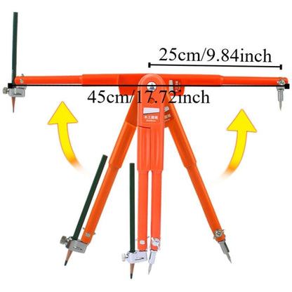 MOPFOL Large Professional Drafting Compass with Pencil Holder - 15.7 Inch Woodworking Tool for Geometry, Circle Drawing and Technical Drafting
