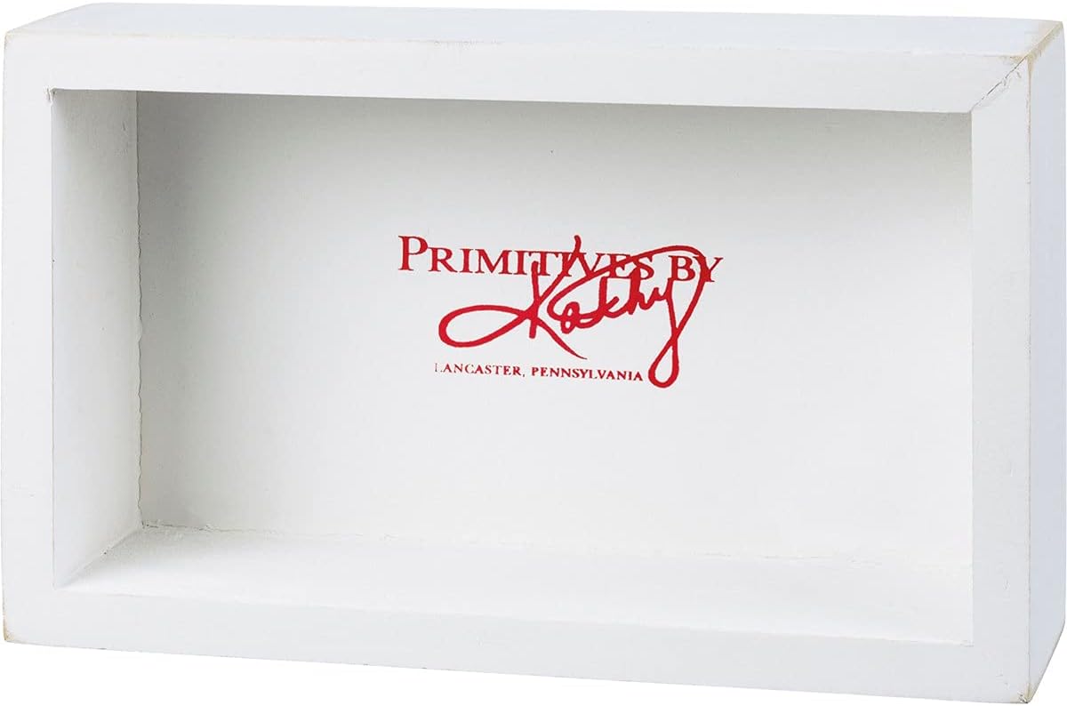 Primitives by Kathy Box Sign, Deck The Halls and Not Your Family, 6.5 x 4 x 1.75-inch