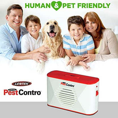 PestContro Portable Ultrasonic Rodent Repeller, Cordless Non-Lethal Pest Control, Dual Frequency, Mice Rats Squirrels Chipmunks Kitchen Office Garage Basement Shed Storage Attic