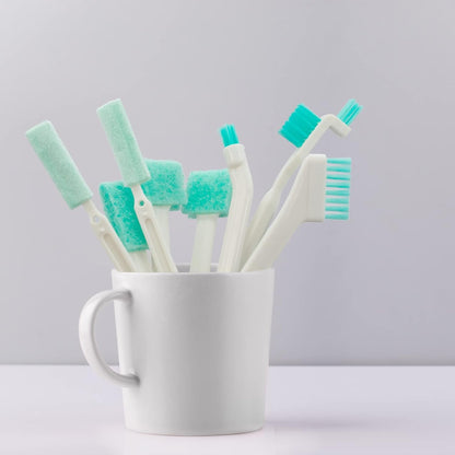 8Pcs LIOUCBD Small Cleaning Brush Set, Scrub Brushes for Household Use, Crevice Cleaning Tool for Gaps, Corners, and