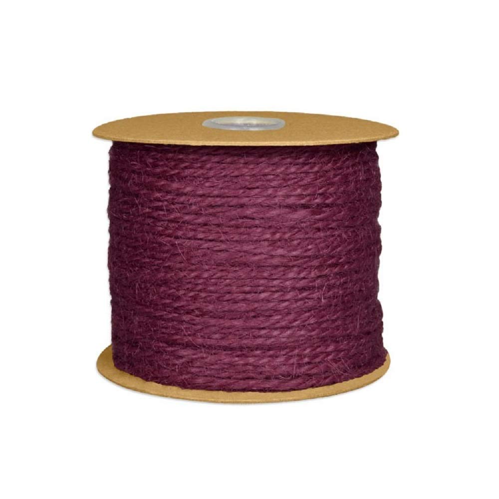 Paper Mart 4824010 Burgundy Jute Twine Roll, 1.5 Millimeters X 100 Yards