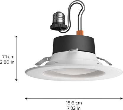 Philips Hue Smart Recessed 5/6 Inch LED Downlight - White Ambiance Warm-to-Cool White Light - 4 Pack - 1100LM - Indoor - Control with Hue App - Works with Alexa, Google Assistant and Apple Homekit