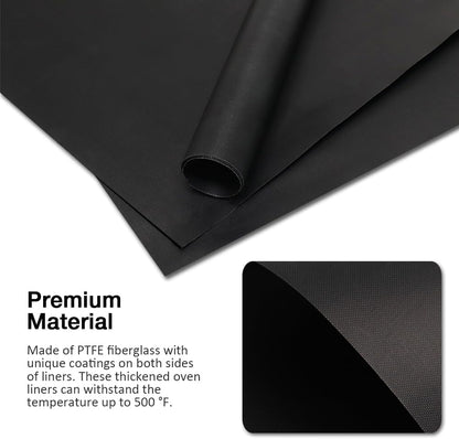 Large Heavy Duty Oven Liners for Bottom of Oven, 3 Pack Reusable Protector Liner