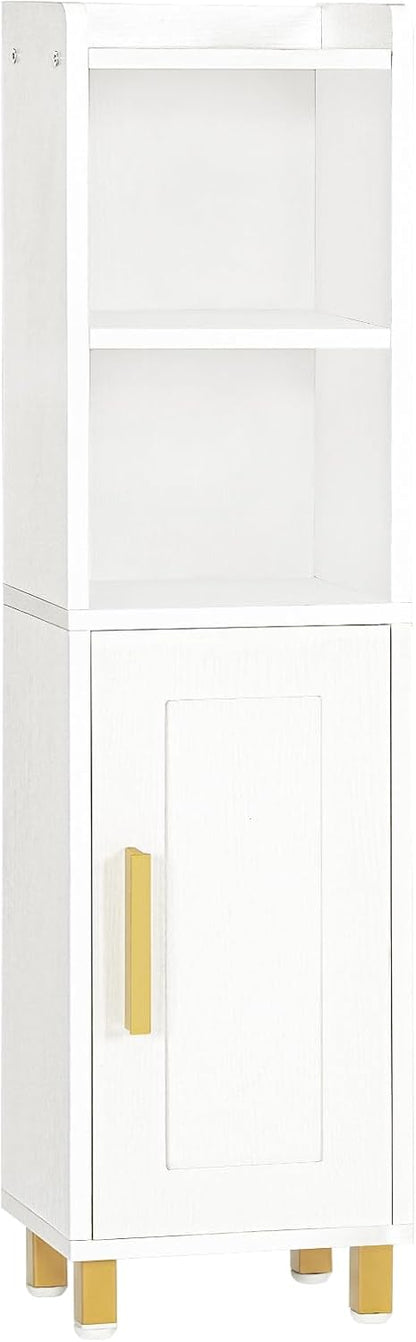 7.9" 5.9" 31.5" HOOBRO Small Bathroom Storage Cabinet, Narrow Corner Floor Cabinet with Door and Adjustable Shelf, L x