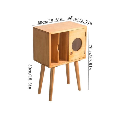 YGwnjqr Cd Rack Multi-Functional Wooden Vinyl Record Cabinet Cd Albums Storage Rack Bookcase,