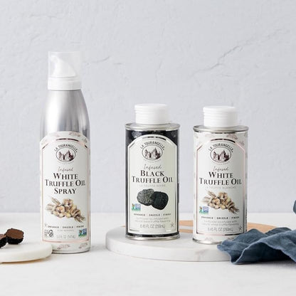 La Tourangelle, White Truffle Cooking Spray, Complex Gourmet Earthy Flavor for Spraying on Pasta, Popcorn, Vegetables, Potatoes, and More, 5 Fl Oz