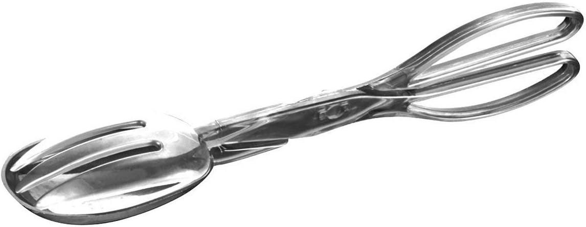 Kaya Silver Plastic Disposable Salad Scissor Tongs (1 Pc.) - Premium Multipurpose Kitchen Tool