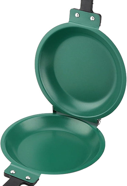 Steel Reversible Non-Stick Pancake Maker Pan, Easy Flip Fry Pan for Fluffy Pancakes, Omelette, Frittata