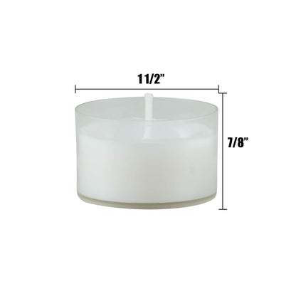 Stonebriar 192 Count White Unscented 6 to 7 Hour Extended Burn Time Clear Cup Tea Light Candles (Pack of 2)