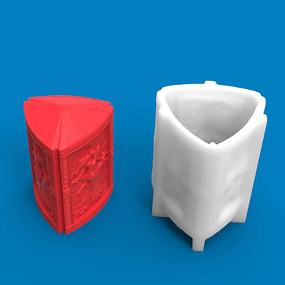 Grainrain 3D Candle Molds Pillar Silicone Soap Mold Triangle Box Handmade Craft Wax Moulds (F15-D49)