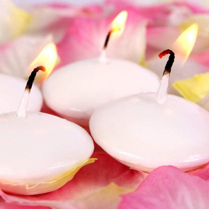 12pcs Mini Floating Candles White Smokeless for Weddings, Birthday Party, Home Decoration, Spa, Relaxation, Accessories