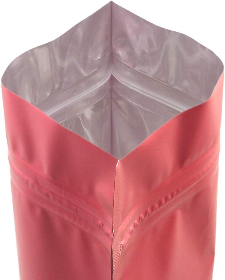 QQ Studio 100 Matte Metallic Color Stand-Up Resealable QuickQlick Bags with Frosted Window (7.1" x 10.2")