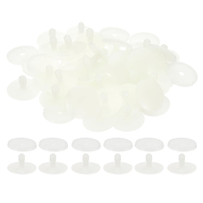 PATIKIL 30mm Doll Joints, 30 Set Plastic Removable Animal Joints Connector Engage Bolt for Bear Limbs Making Head Joints DIY Crafts Accessories, White