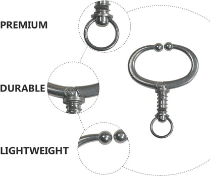YARNOW Spring Loaded Bull Nose Ring for Cattle, Stainless Steel Tongs and Livestock Supply Tools