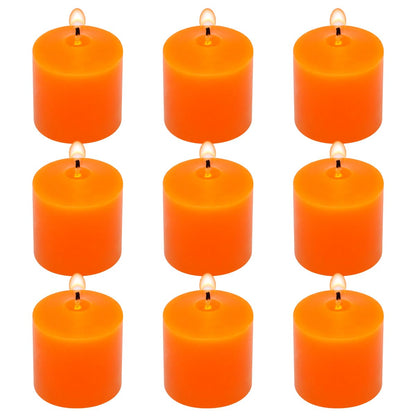 9-Pack 1.25-Inch Black Votive Candles for Halloween – Unscented Small Tealight Candle for Home Decor, Church and Special Occasions