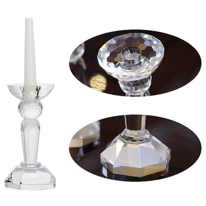 YUHUAWF Candle Holderss Creative Crystal Candlestick Elegant Candle Holder Centerpiece for Wedding, Church, Halloween, Dining, Home Decor Decorative Candlestick(Small)