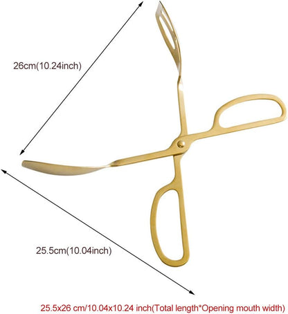 Food Tongs, Stainless Steel Kitchen Tongs, Salad Tongs for Cooking, Barbecue, Pastry, Sandwich, Serving Scissors