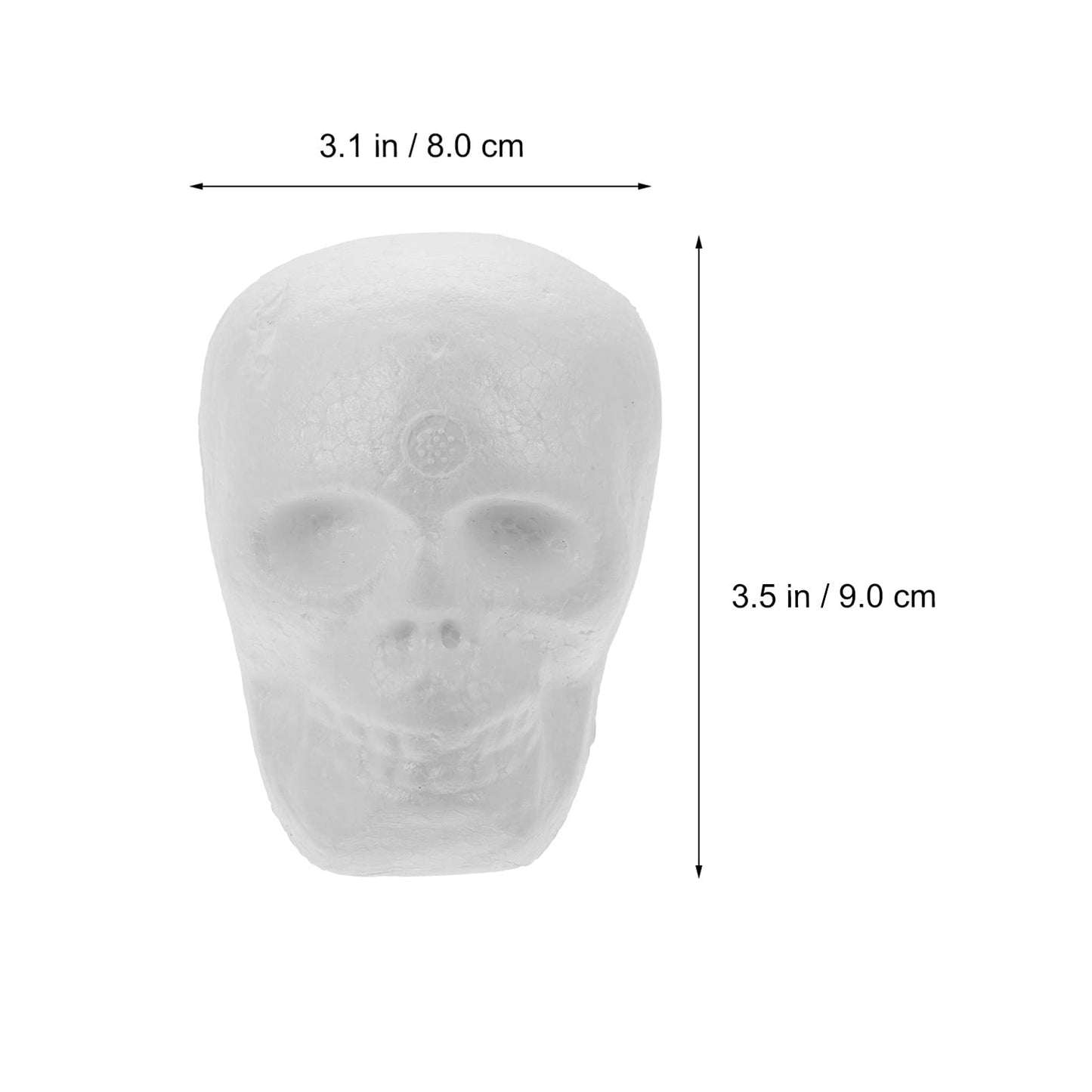 Halloween Skulls 10Pcs Miniature Foam Skull Heads Realistic Human Skeleton Head Model for Halloween Party Home Bar Decors 9cm