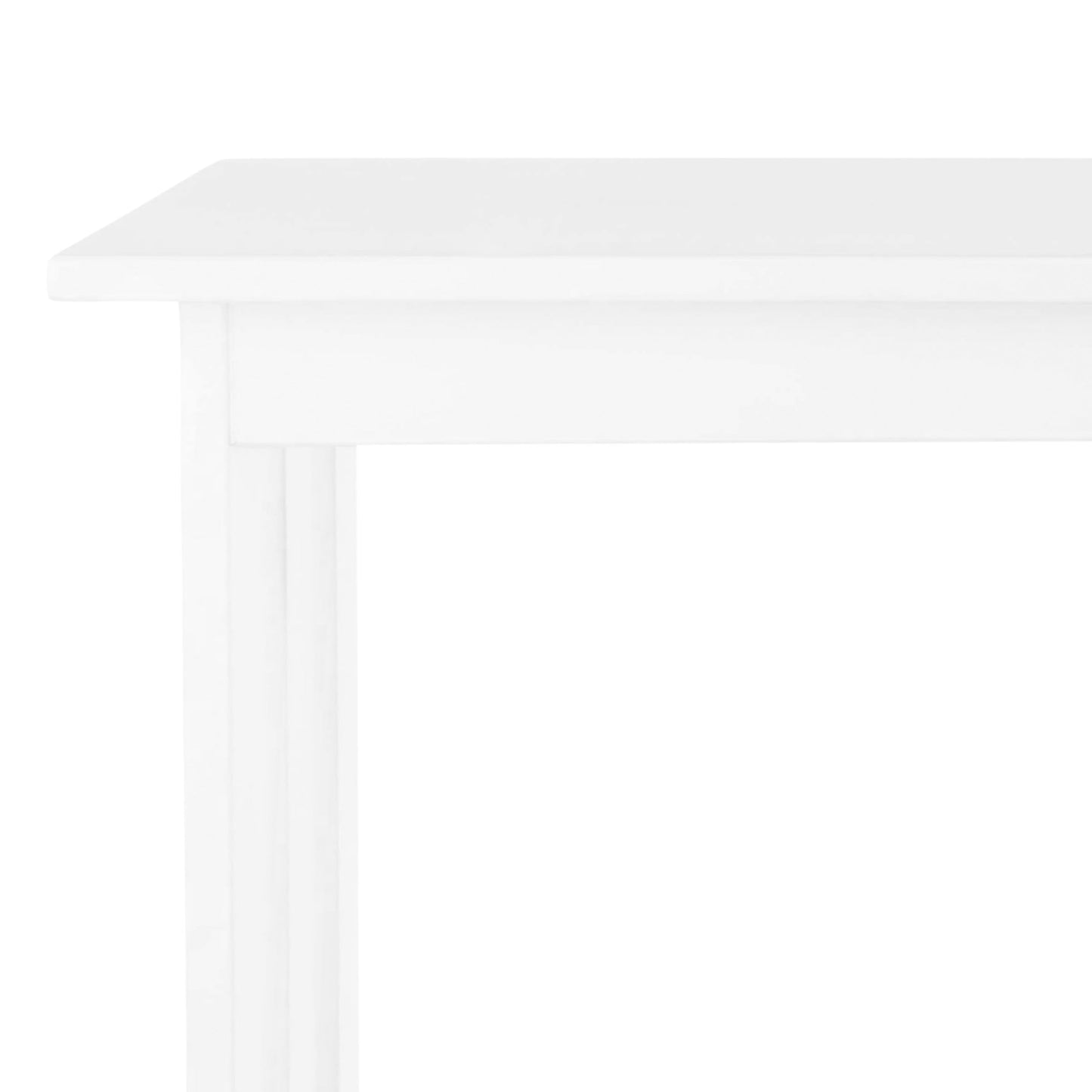 Slim Console Table - 39in x 11.8in Narrow Entryway Table - 2-Tier Sofa Table with Open Storage Shelf - Console Tables for Entryway, Hallway, and Foyer - Living Room Furniture by Lavish Home (White)