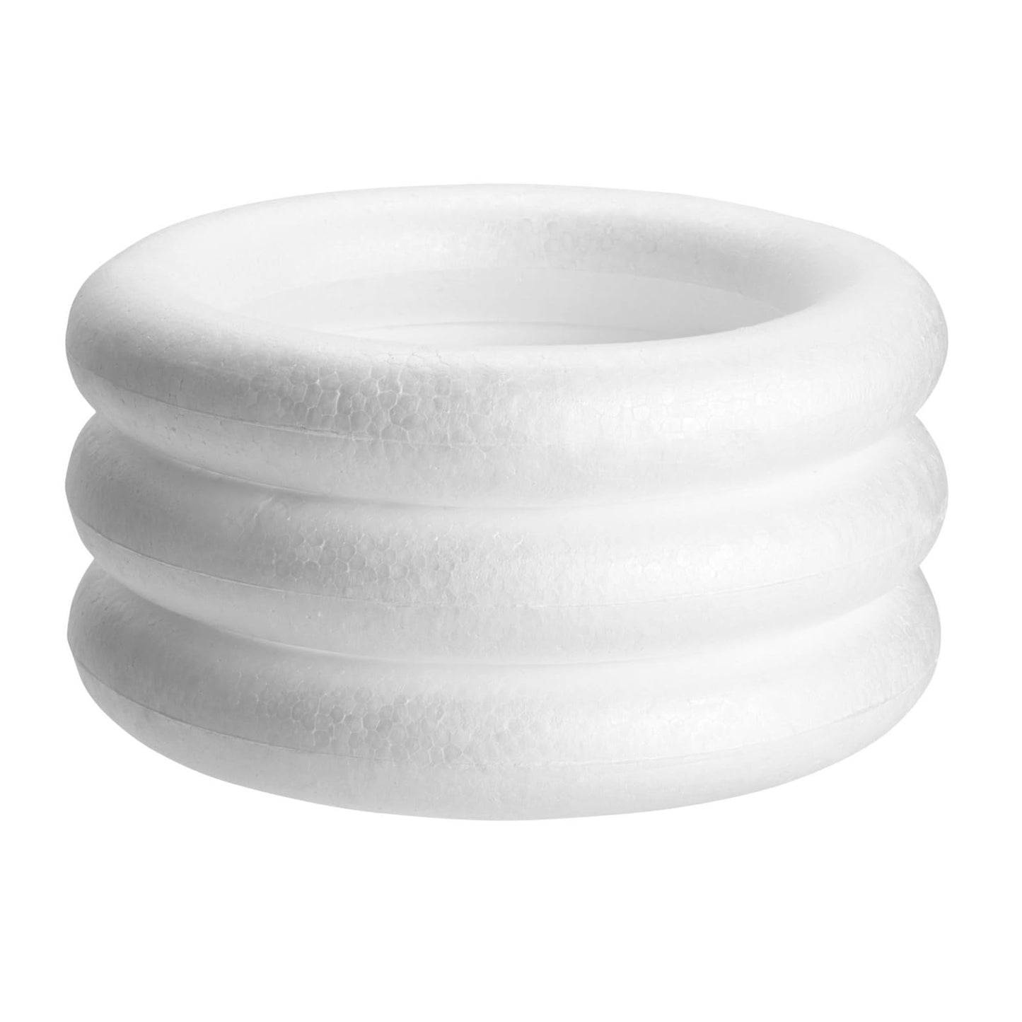 Juvale Foam Wreath Form - 12 x 12 x 2 in, Pack of 3, White - Foam Wreath Ring