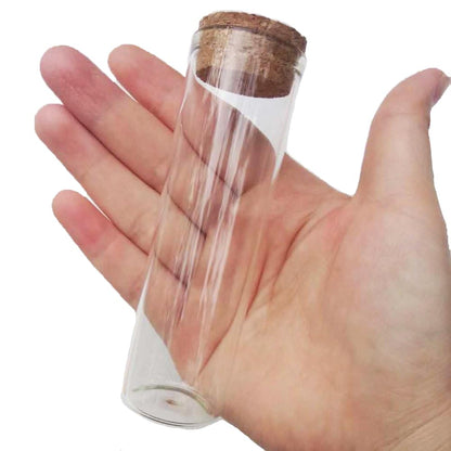 Luo House 10pcs 50ml Small Mini Glass bottles Vials Jars Glass Test Tube with Cork Stoppers 50ml 30x100mm(1.18x3.93inch)