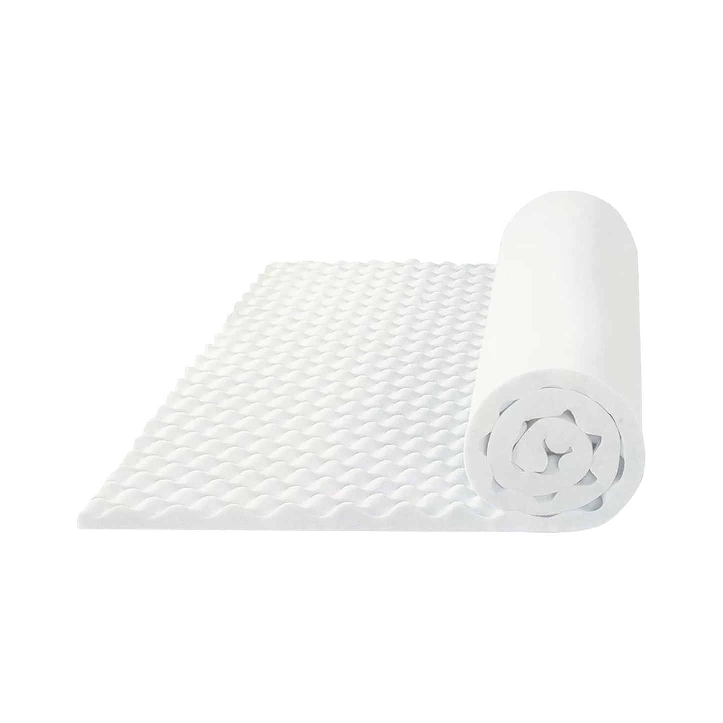 Zayton 2-inch Convoluted Foam Mattress Topper with Egg Shell Design | Breathable, Soft, and Comfortable Bed Toppers