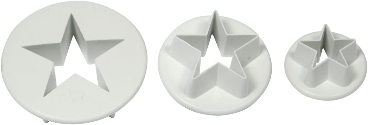 PME Star Cutter Set of 3, Standard, White
