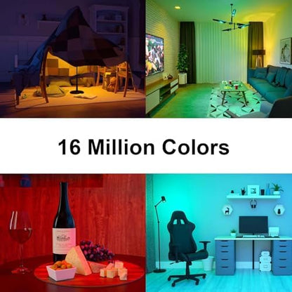Wyze Bulb Color, 1100 Lumen WiFi RGB and Tunable White A19 Smart Bulb, Works with Alexa and Google Assistant, Two-Pack
